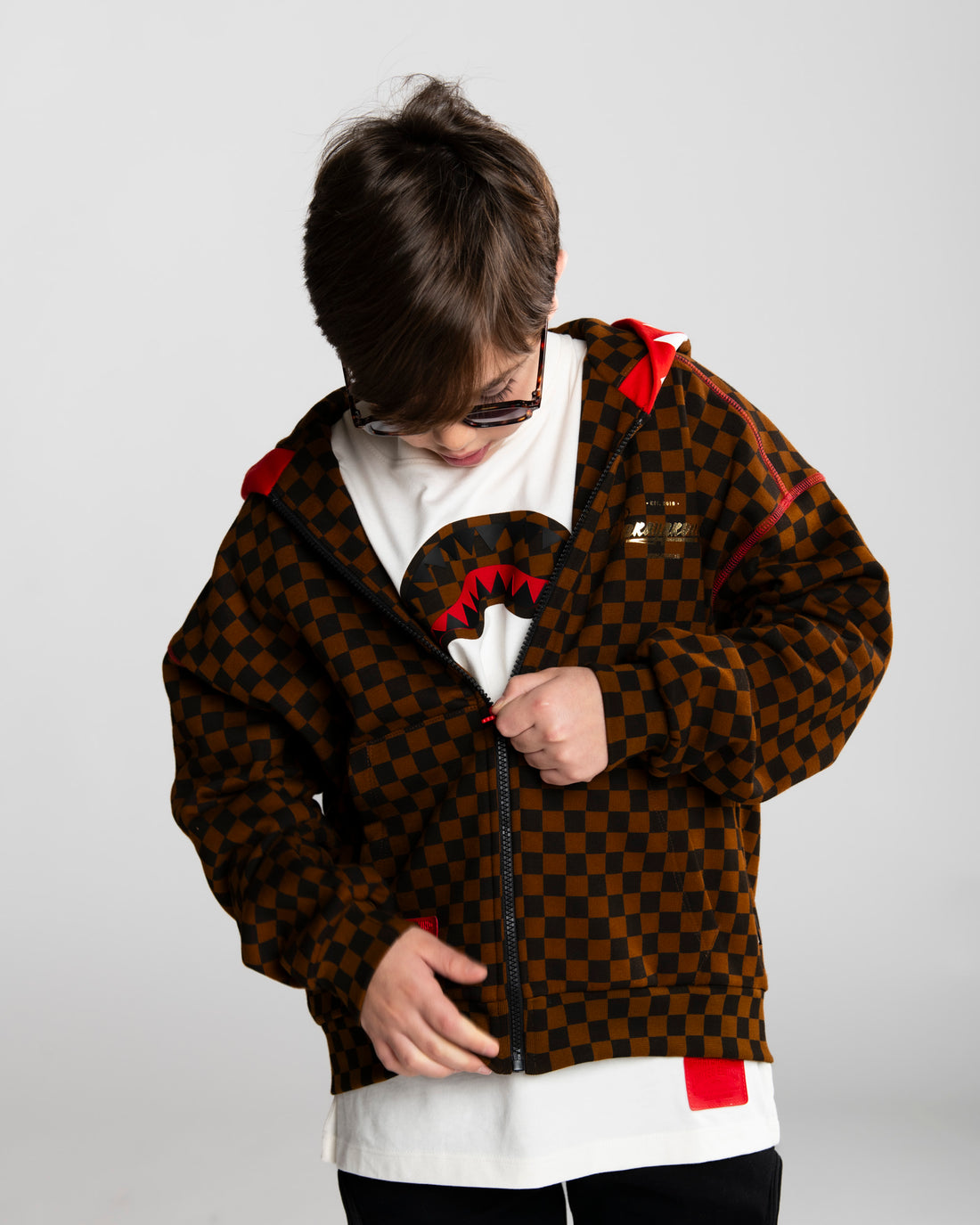 TAKEOVER THE THRONE CHECKE FULL-ZIP