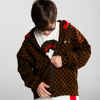 TAKEOVER THE THRONE CHECKE FULL-ZIP