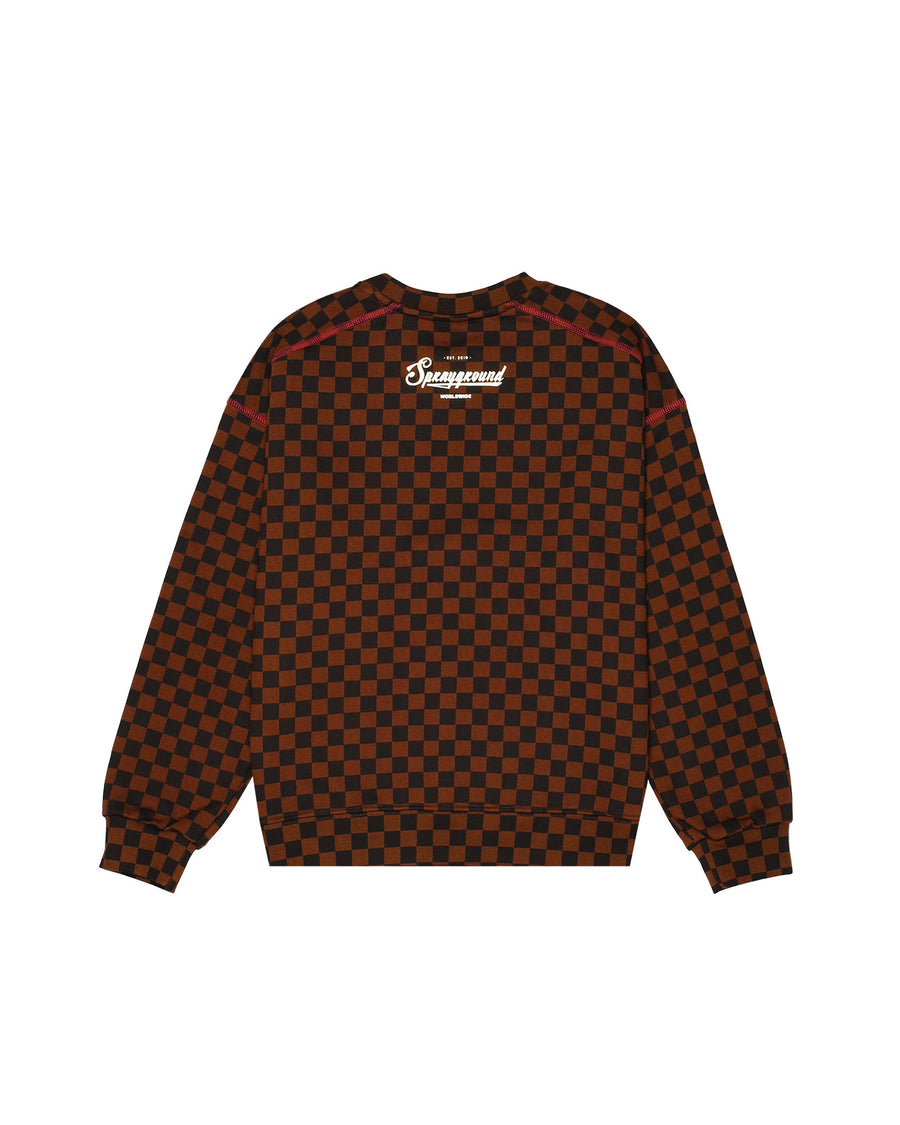 TAKEOVER THE THRONE CHECKE CREWNECK