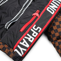 GREY CHECK DOWN JACKET