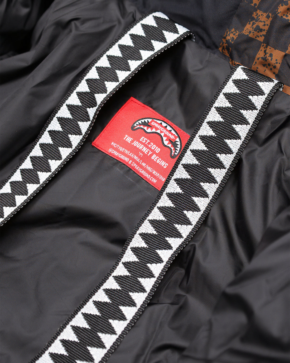 GREY CHECK DOWN JACKET