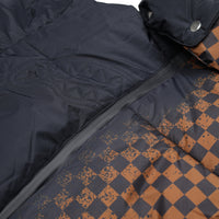 GREY CHECK DOWN JACKET