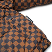 GREY CHECK DOWN JACKET