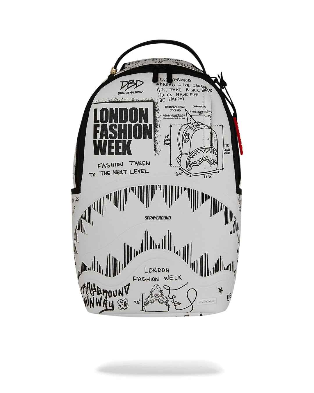 LFW SKETCHED BLACK AND WHITE DLXSV BACKPACK