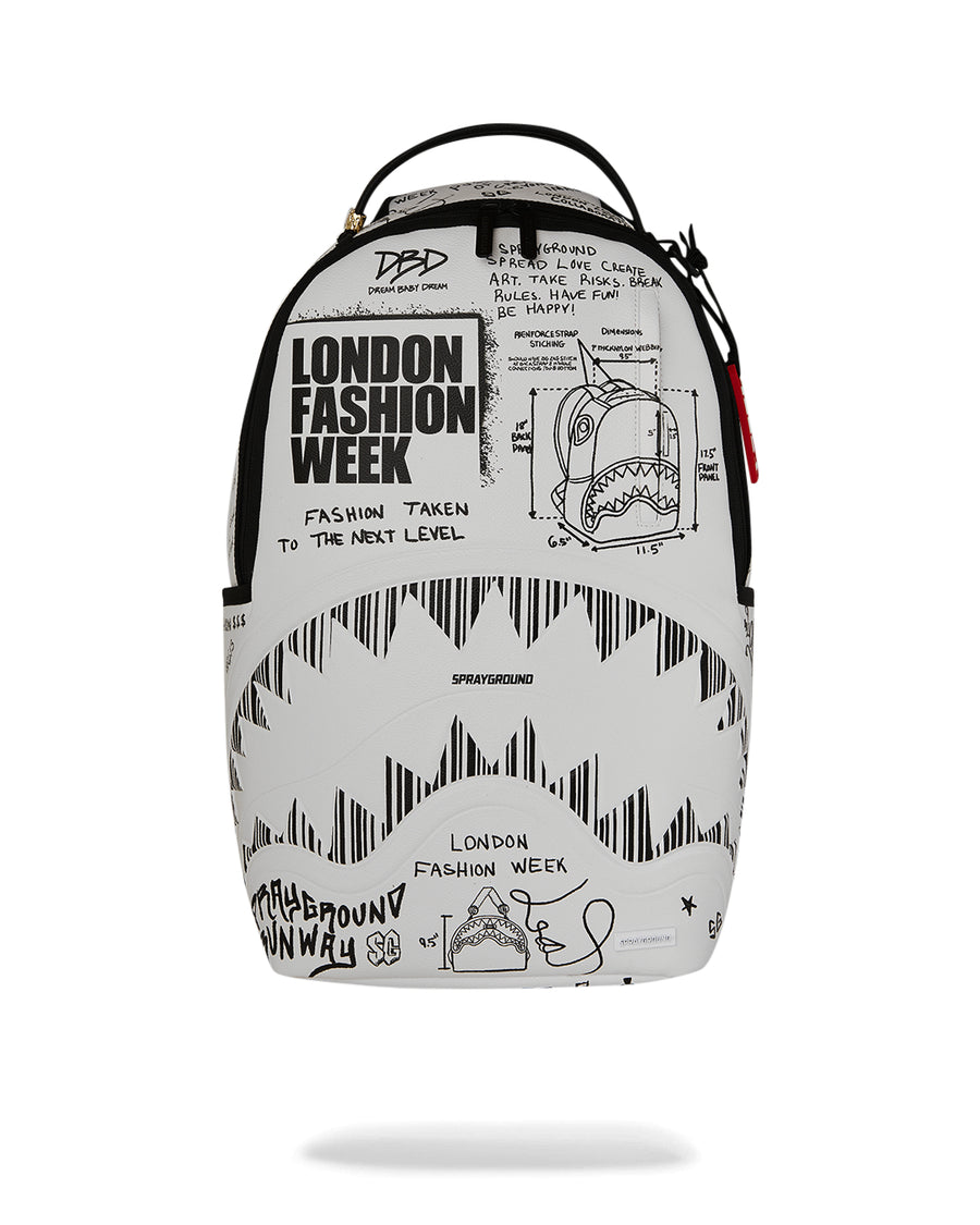 LFW SKETCHED BLACK AND WHITE DLXSV BACKPACK