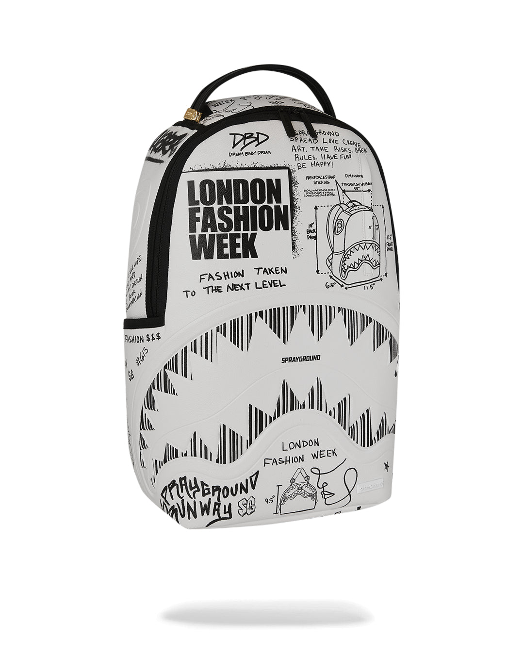 LFW SKETCHED BLACK AND WHITE DLXSV BACKPACK