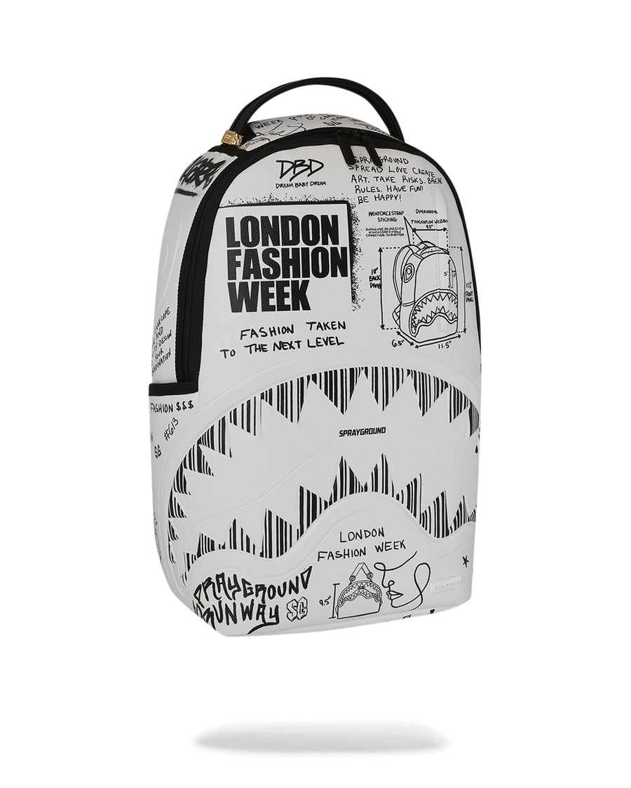 LFW SKETCHED BLACK AND WHITE DLXSV BACKPACK