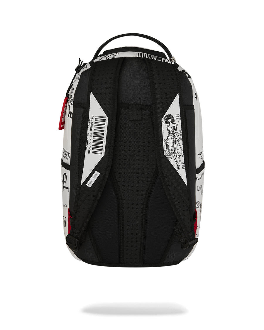 LFW SKETCHED BLACK AND WHITE DLXSV BACKPACK
