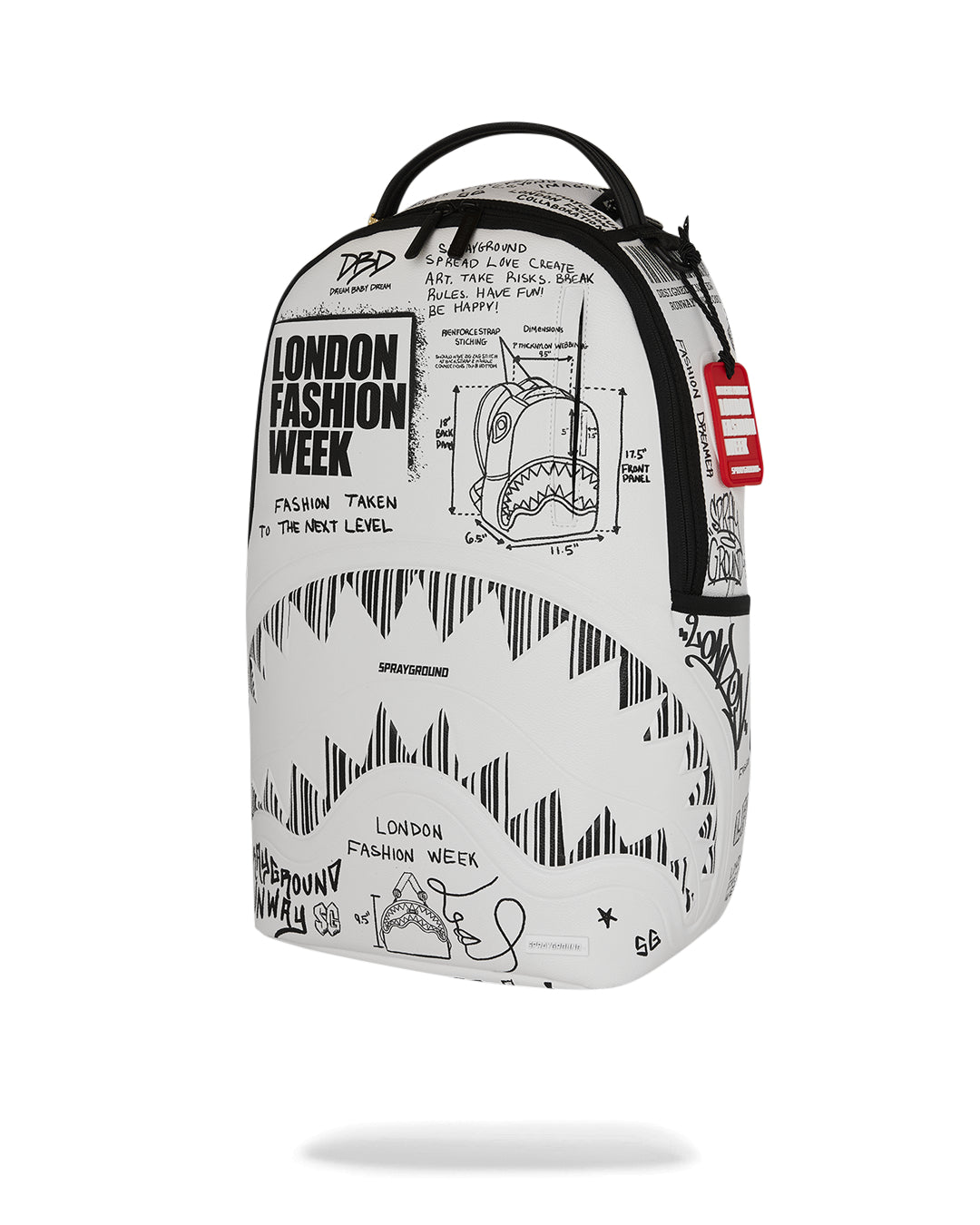 LFW SKETCHED BLACK AND WHITE DLXSV BACKPACK
