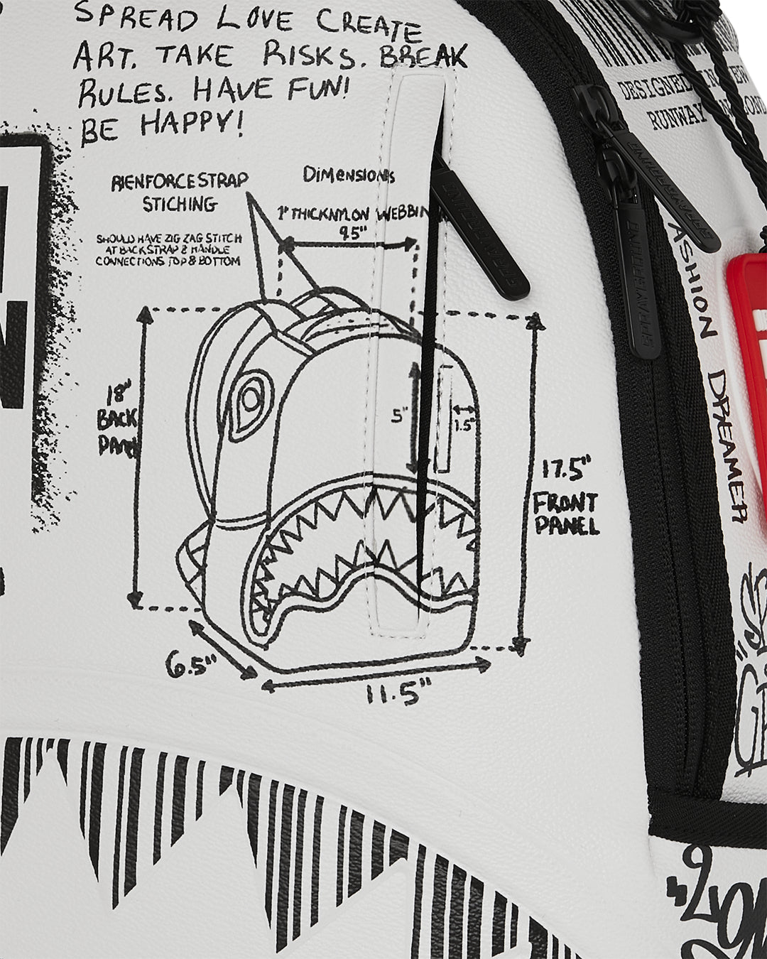 LFW SKETCHED BLACK AND WHITE DLXSV BACKPACK