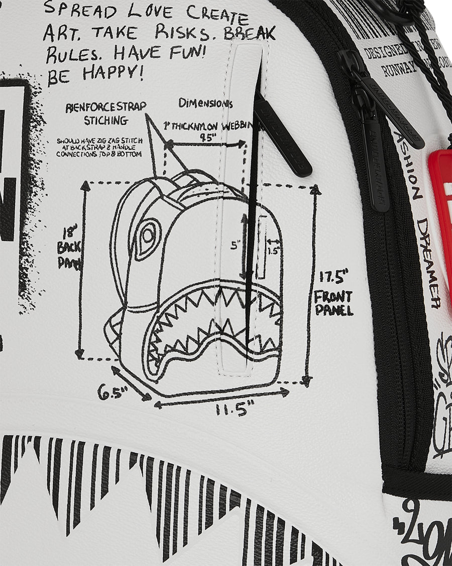 LFW SKETCHED BLACK AND WHITE DLXSV BACKPACK