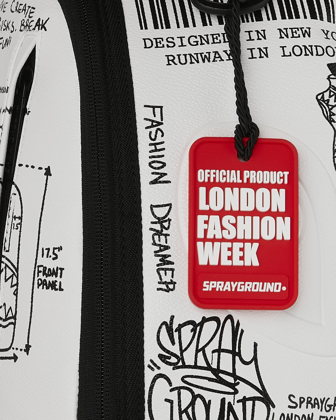 LFW SKETCHED BLACK AND WHITE DLXSV BACKPACK