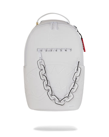 LFW WHITE LEATHER CHAIN DLXSV BACKPACK