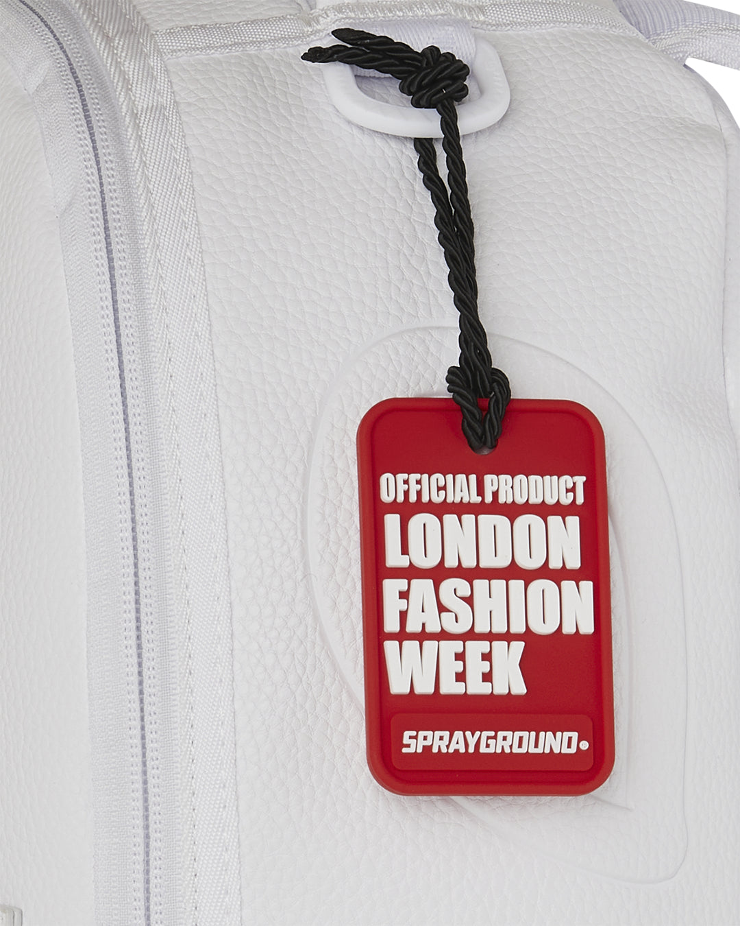 LFW WHITE LEATHER CHAIN DLXSV BACKPACK