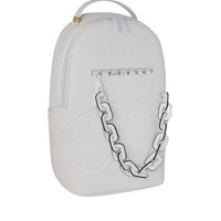 LFW WHITE LEATHER CHAIN DLXSV BACKPACK