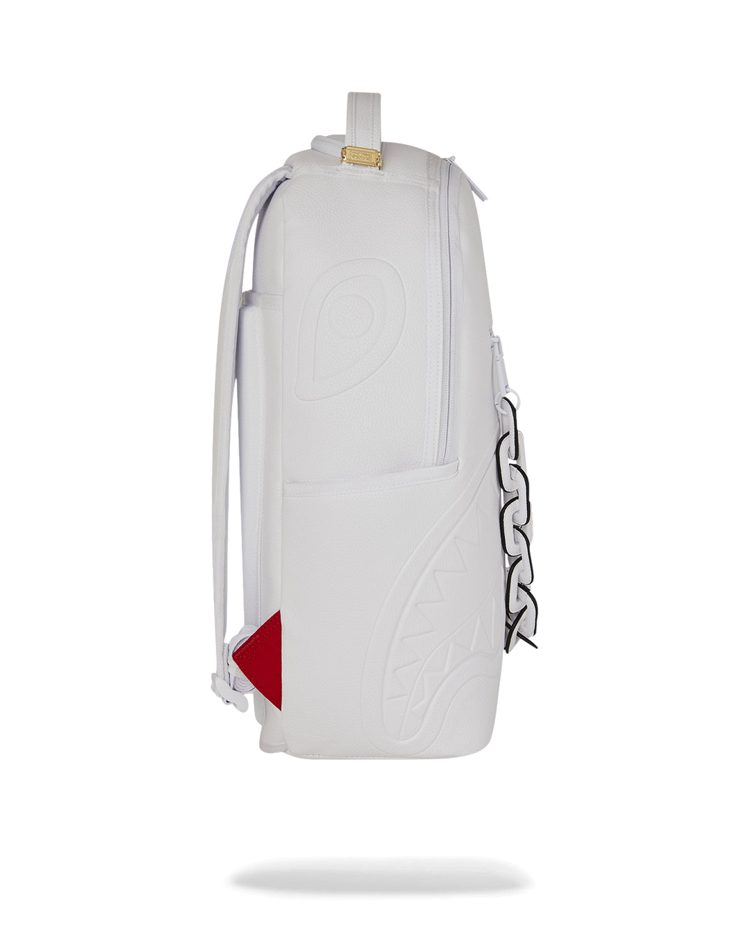 Sprayground LFW WHITE LEATHER CHAIN DLXSV BACKPACK