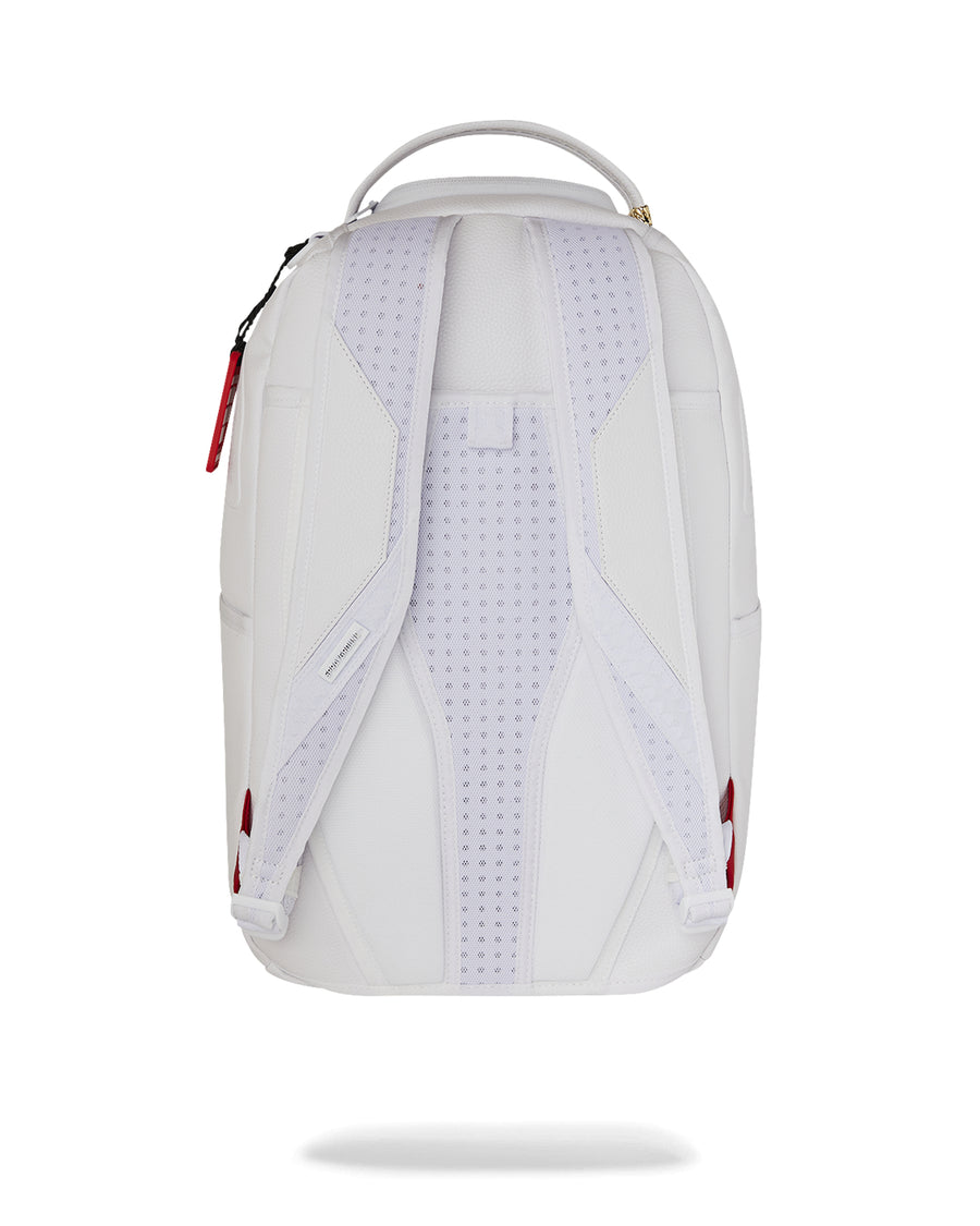 LFW WHITE LEATHER CHAIN DLXSV BACKPACK