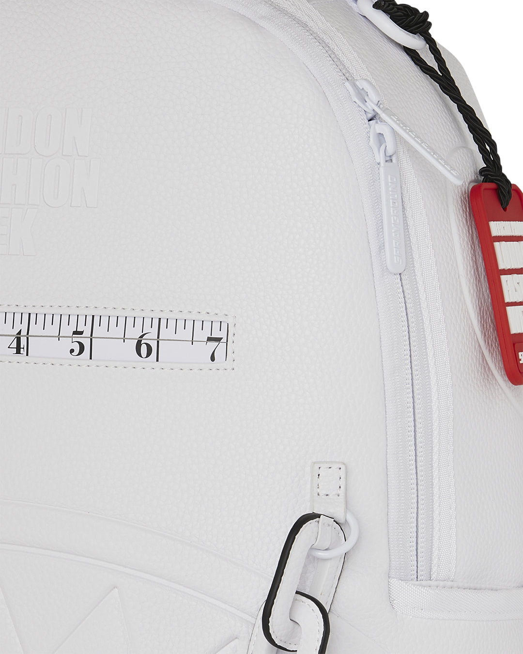 LFW WHITE LEATHER CHAIN DLXSV BACKPACK