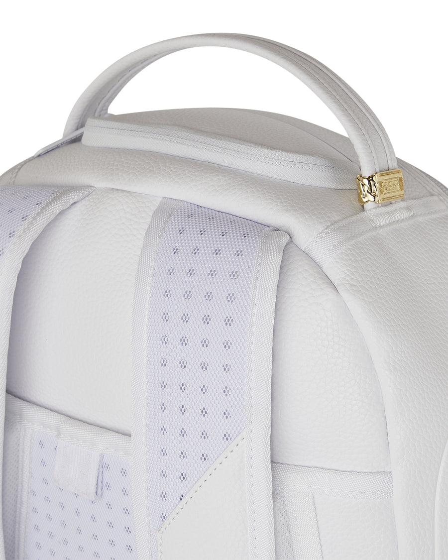 LFW WHITE LEATHER CHAIN DLXSV BACKPACK