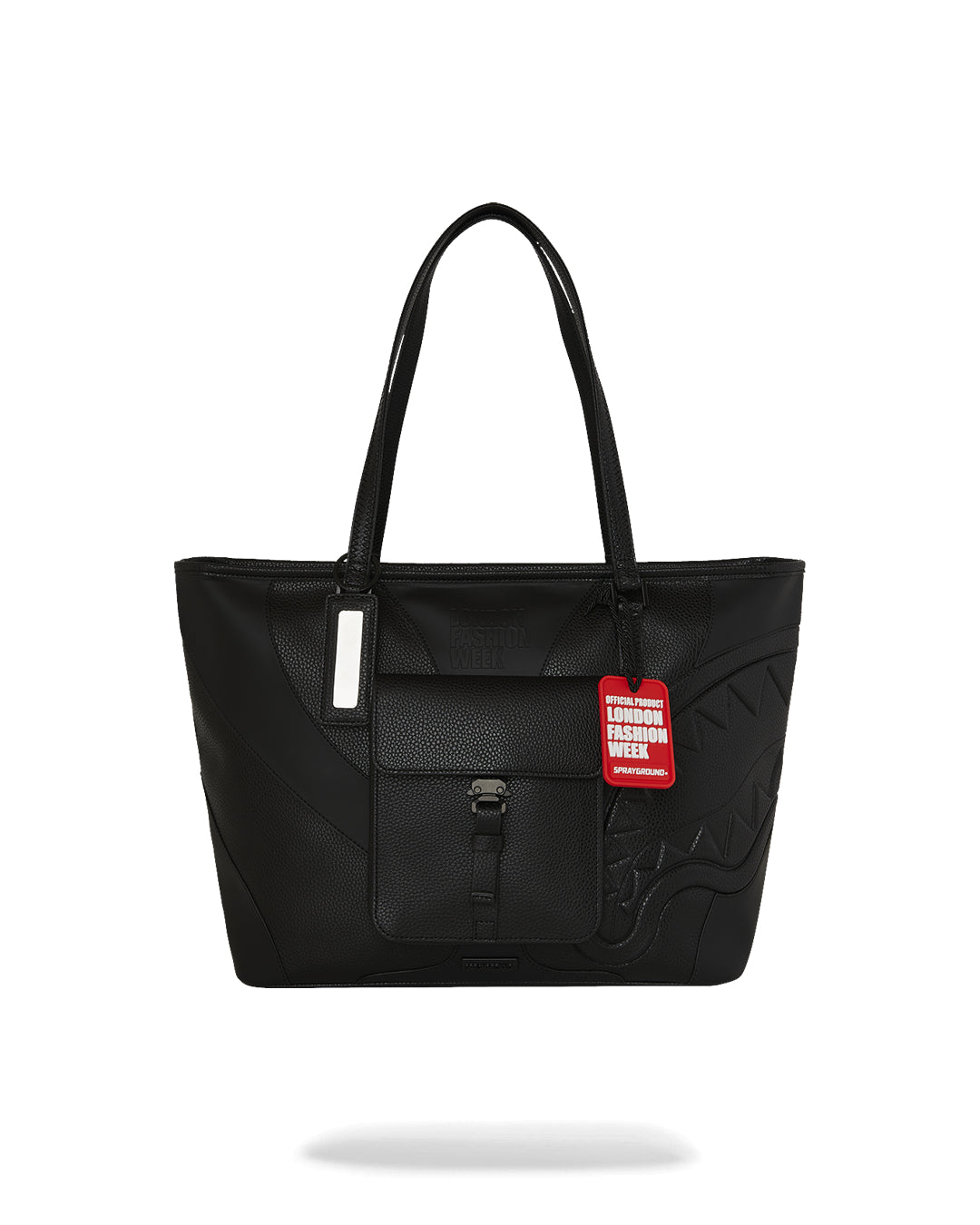 LFW BLACK POCKET TOTE