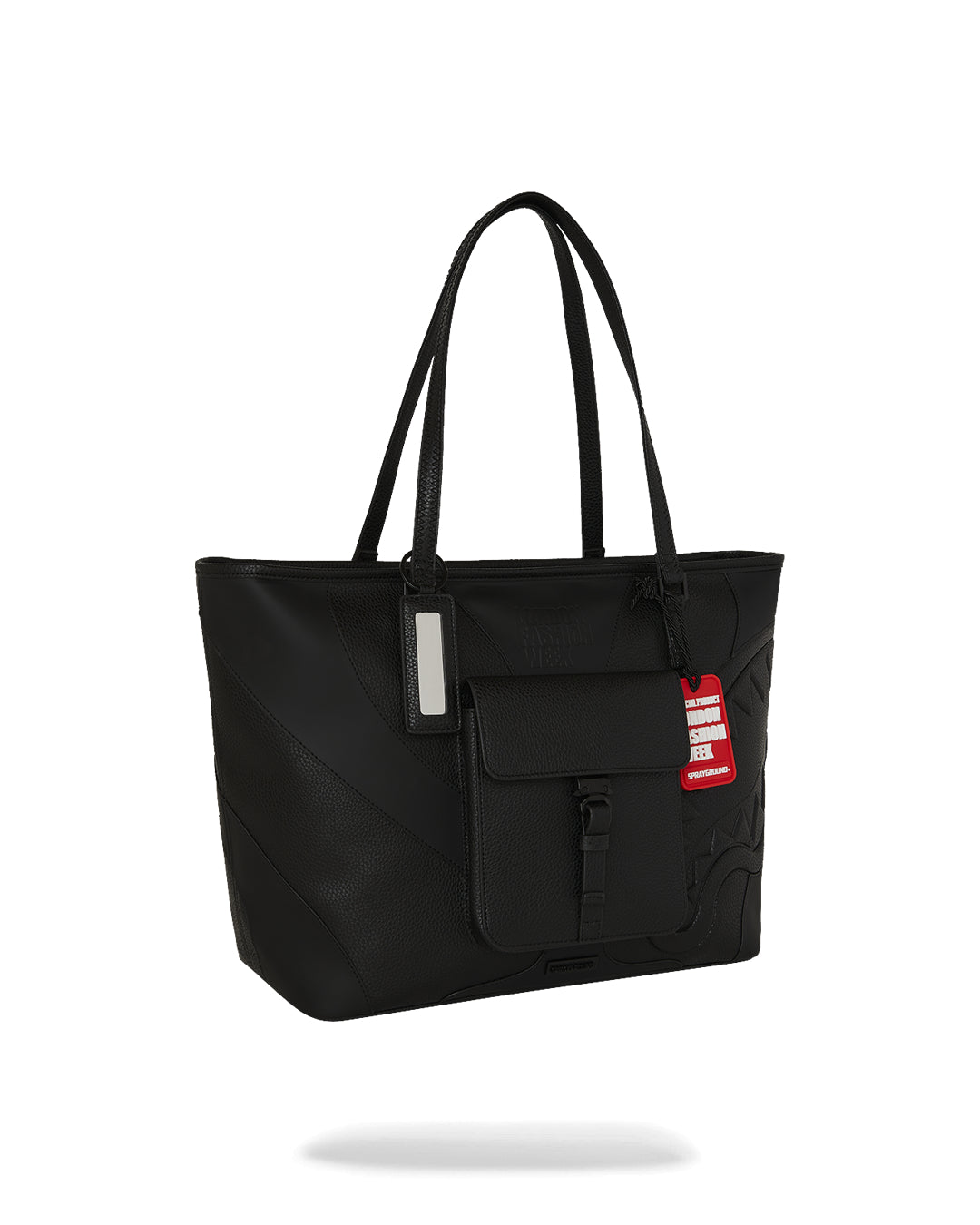LFW BLACK POCKET TOTE