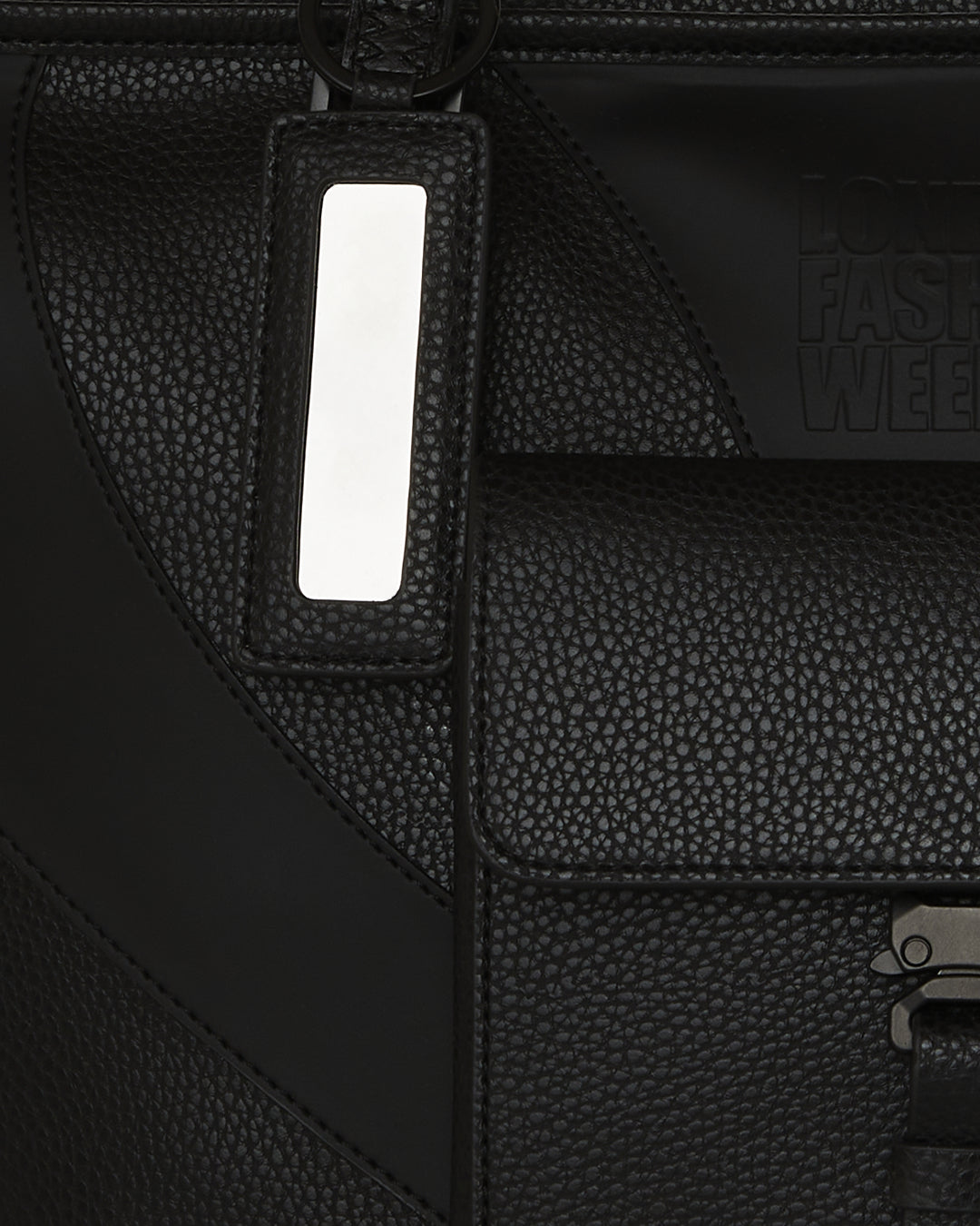 LFW BLACK POCKET TOTE