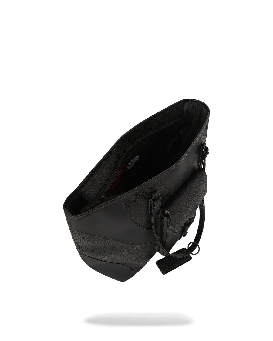 LFW BLACK POCKET TOTE