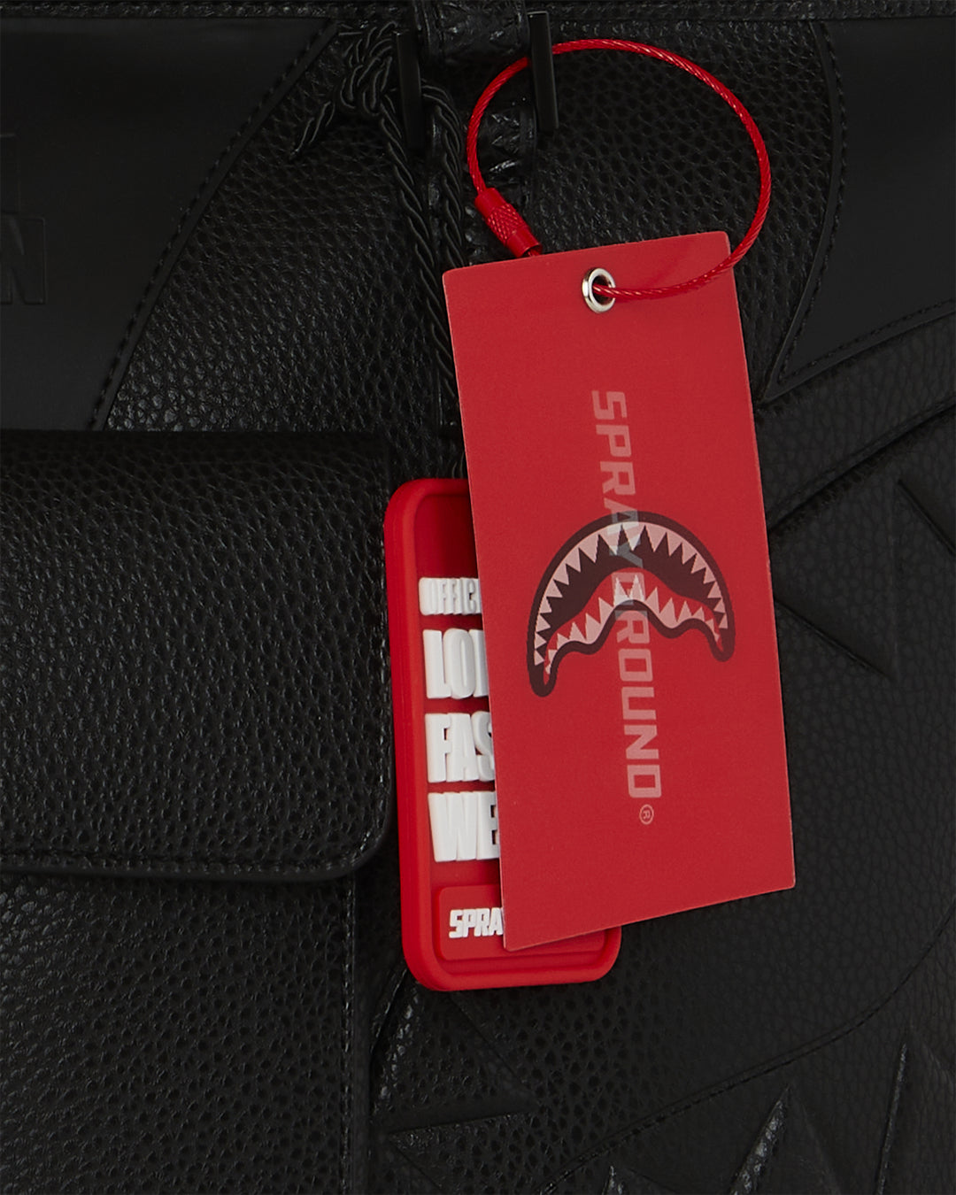 LFW BLACK POCKET TOTE
