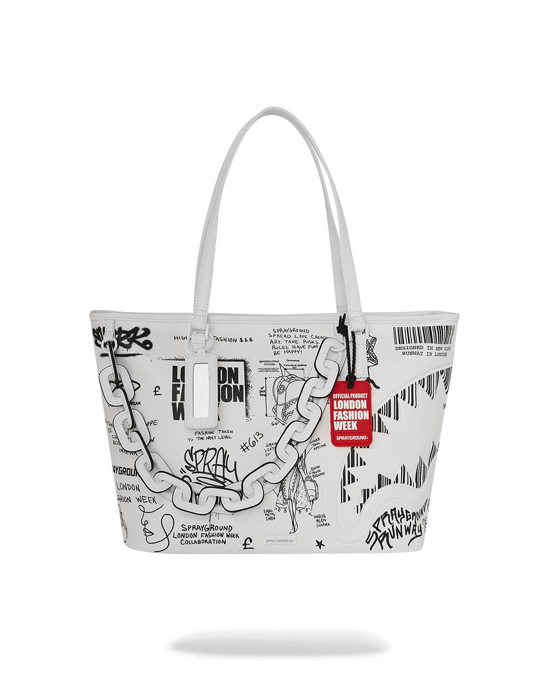 LFW SKETCHED BLACK AND WHITE TOTE