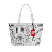 LFW SKETCHED BLACK AND WHITE TOTE