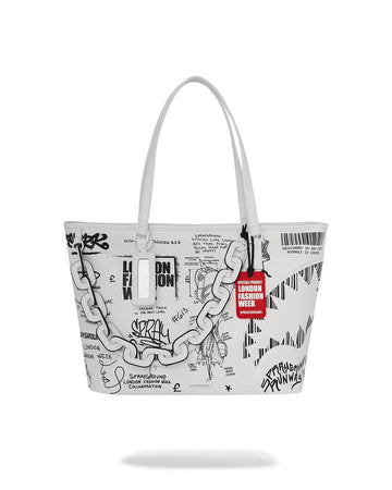 LFW SKETCHED BLACK AND WHITE TOTE