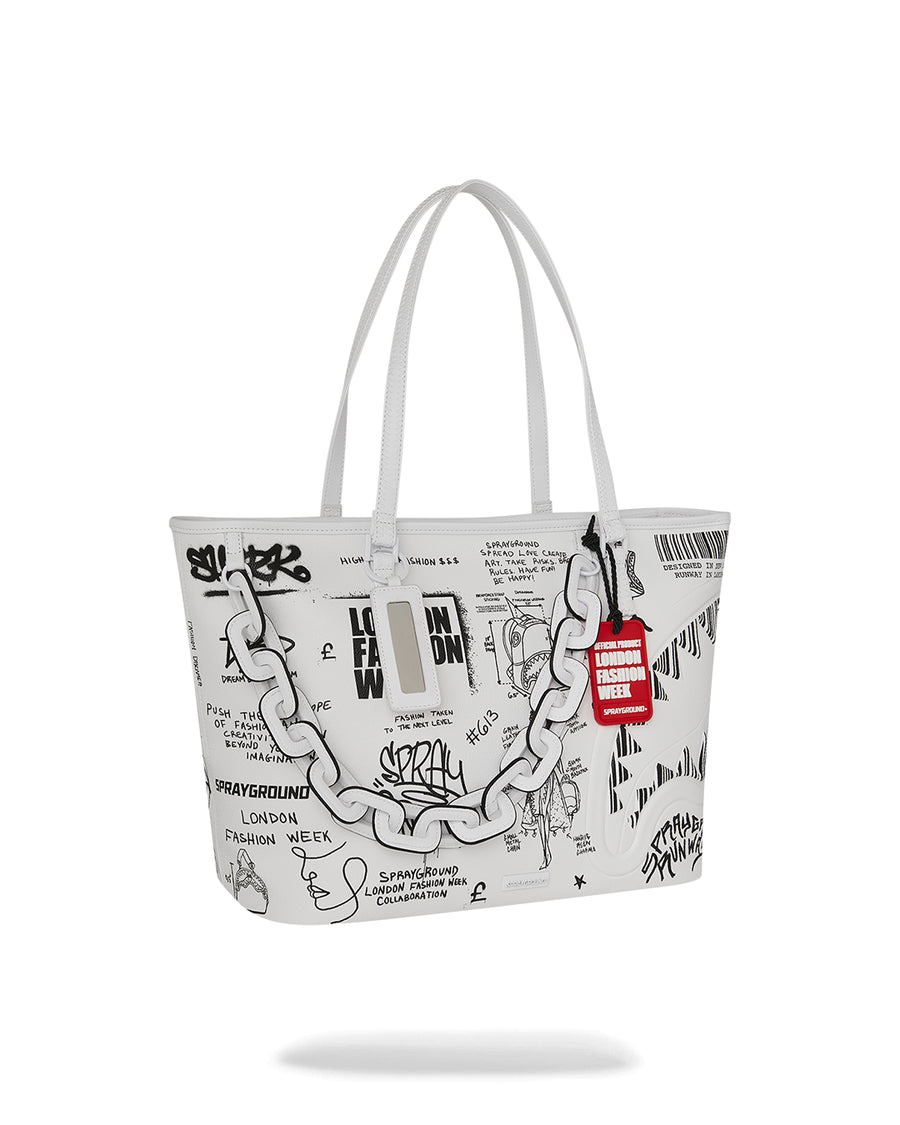 LFW SKETCHED BLACK AND WHITE TOTE