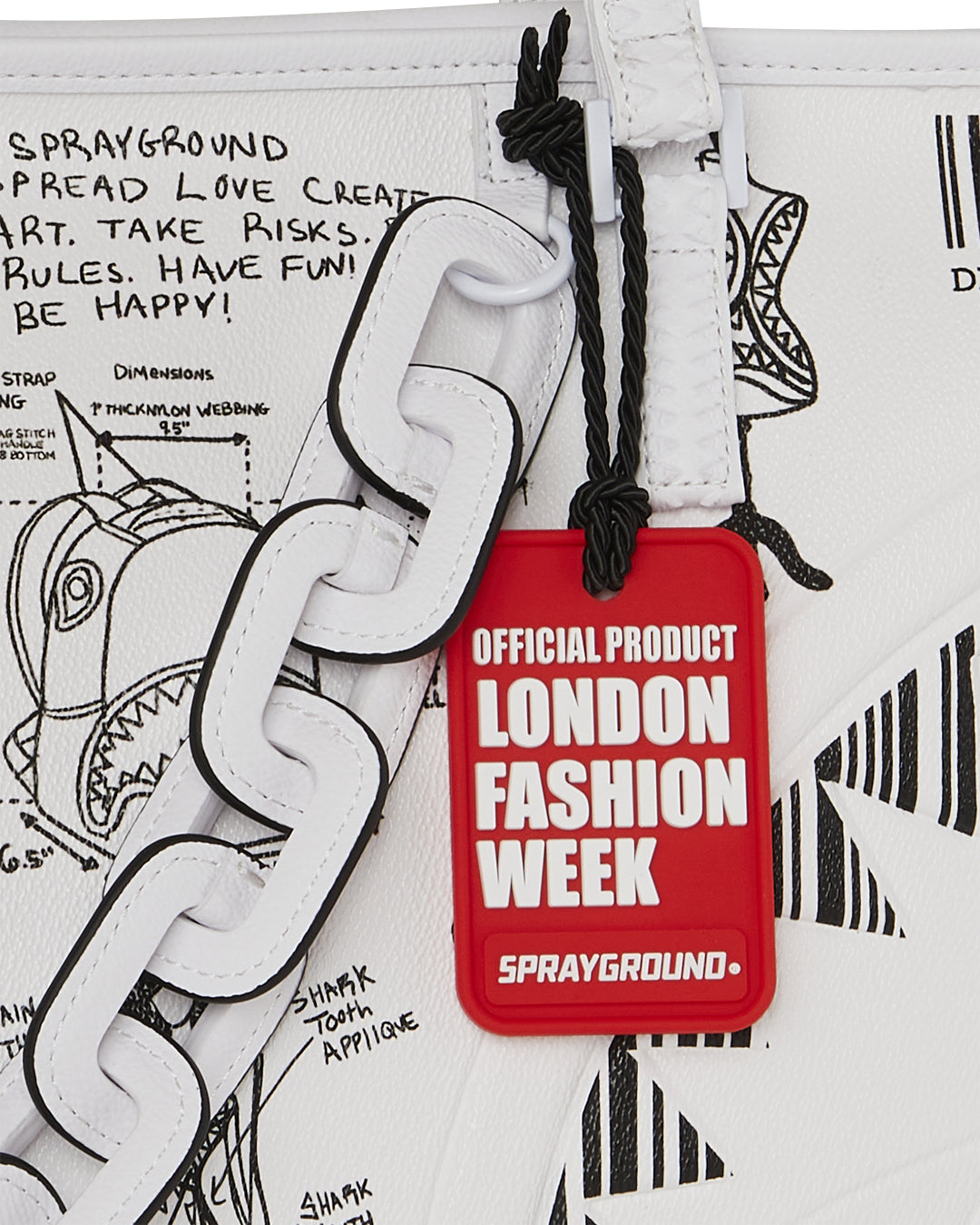 LFW SKETCHED BLACK AND WHITE TOTE