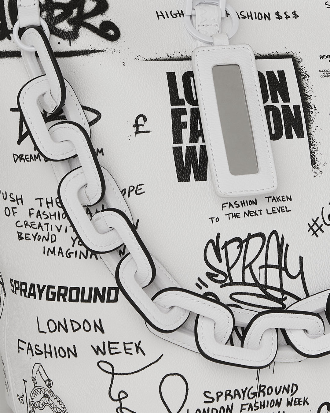 LFW SKETCHED BLACK AND WHITE TOTE
