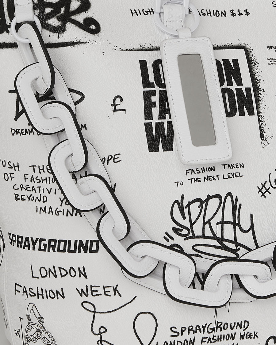 LFW SKETCHED BLACK AND WHITE TOTE