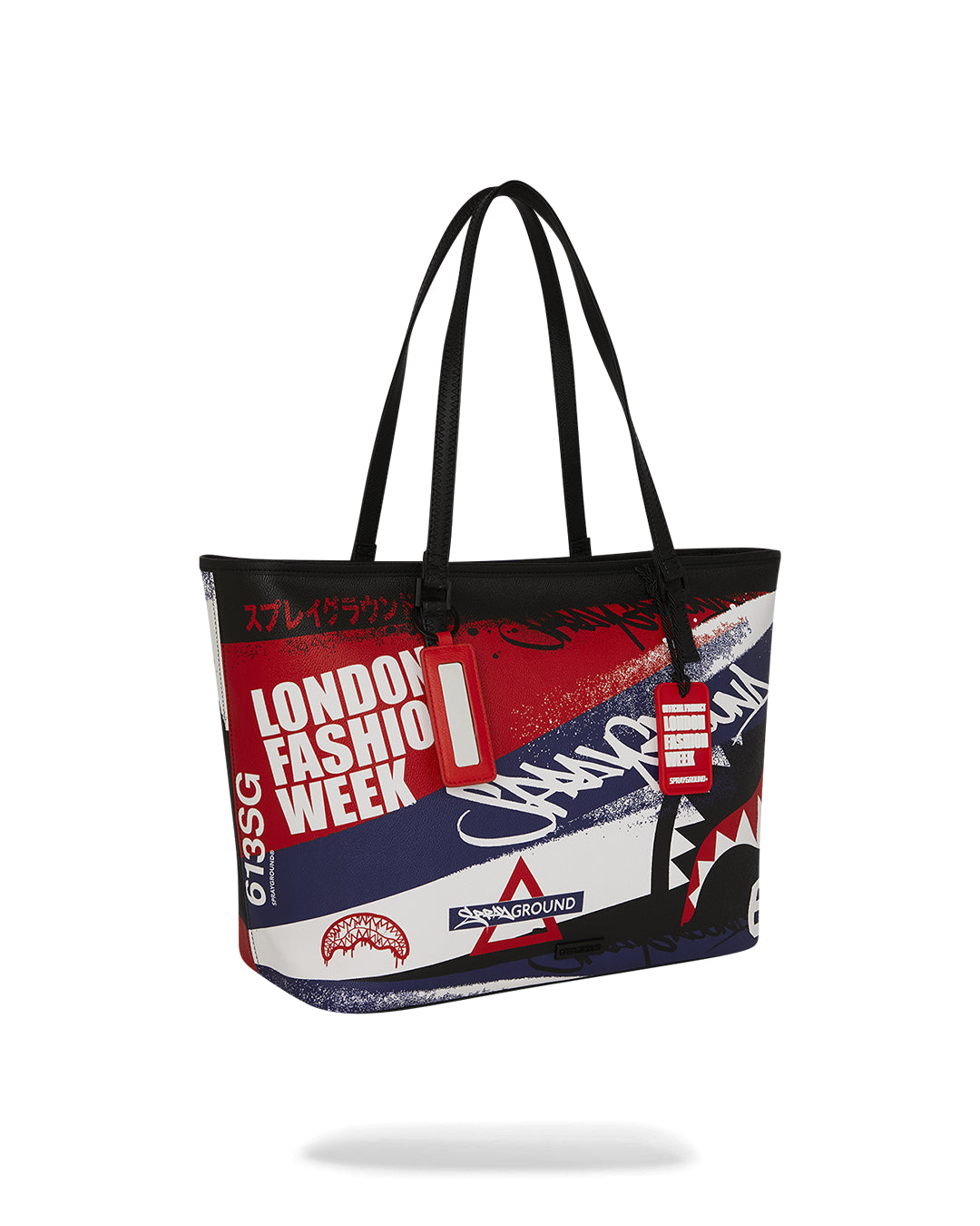 LFW RED WHITE BLUE GRAFFITI TOTE