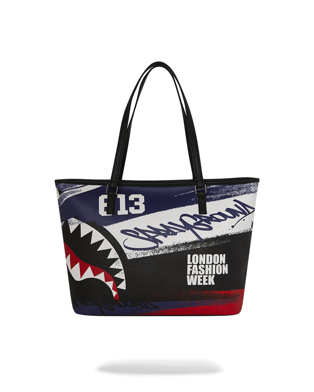 LFW RED WHITE BLUE GRAFFITI TOTE