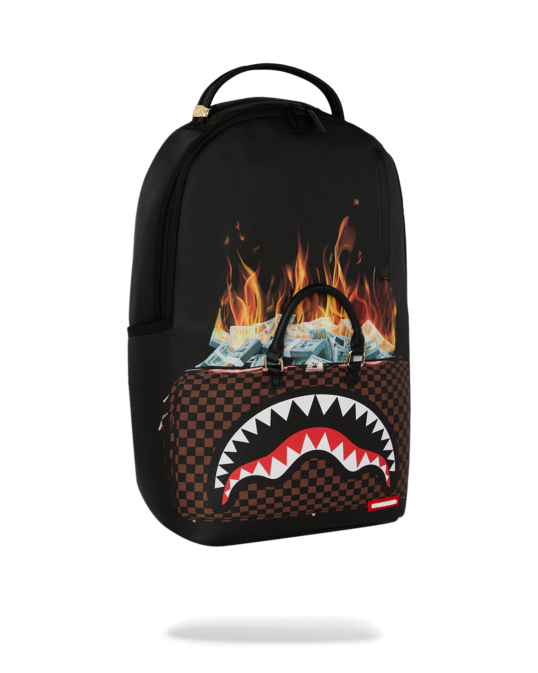BAG OF MONEY ON FIRE BACKPACK