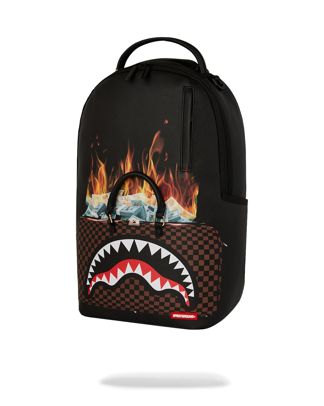 BAG OF MONEY ON FIRE BACKPACK