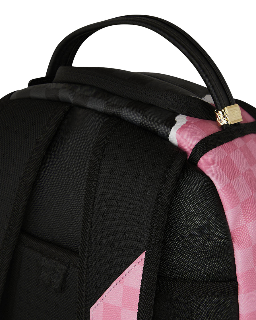 PINK AND BLACK TEAR SIP BACKPACK