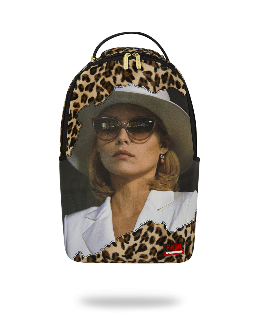 SCARFACE ELVIRA LEOPARD PRINT BACKPACK