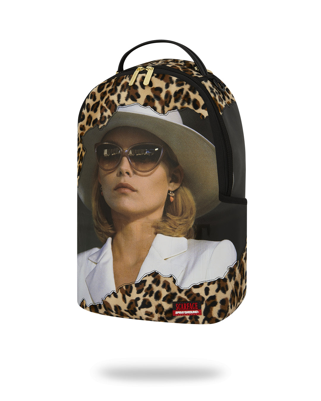 elvira mini backpack The detachable and adjustable 52 inch shoulder strap allows you to wear it as a crossbody or over the shoulder Sprayground SCARFACE ELVIRA LEOPARD PRINT