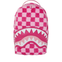 PINK FUR CHECK BACKPACK