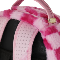 PINK FUR CHECK BACKPACK