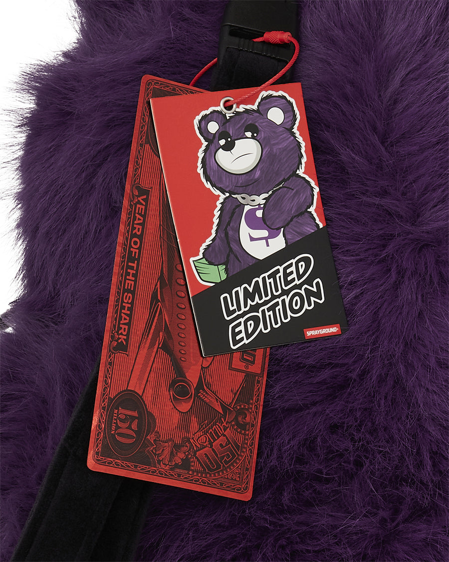 FUR CRAY PURP MONEYBEAR BACKPACK