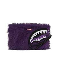 FUR CRAY PURP CROSSOVER CLUTCH
