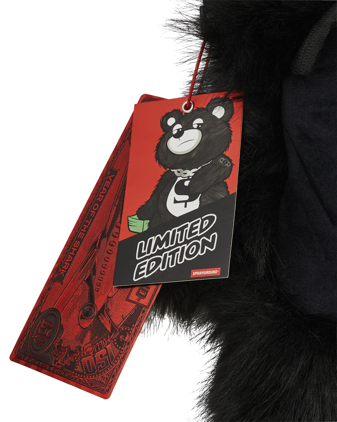 FUR CRAY BLACK BEAR CUB BACKPACK
