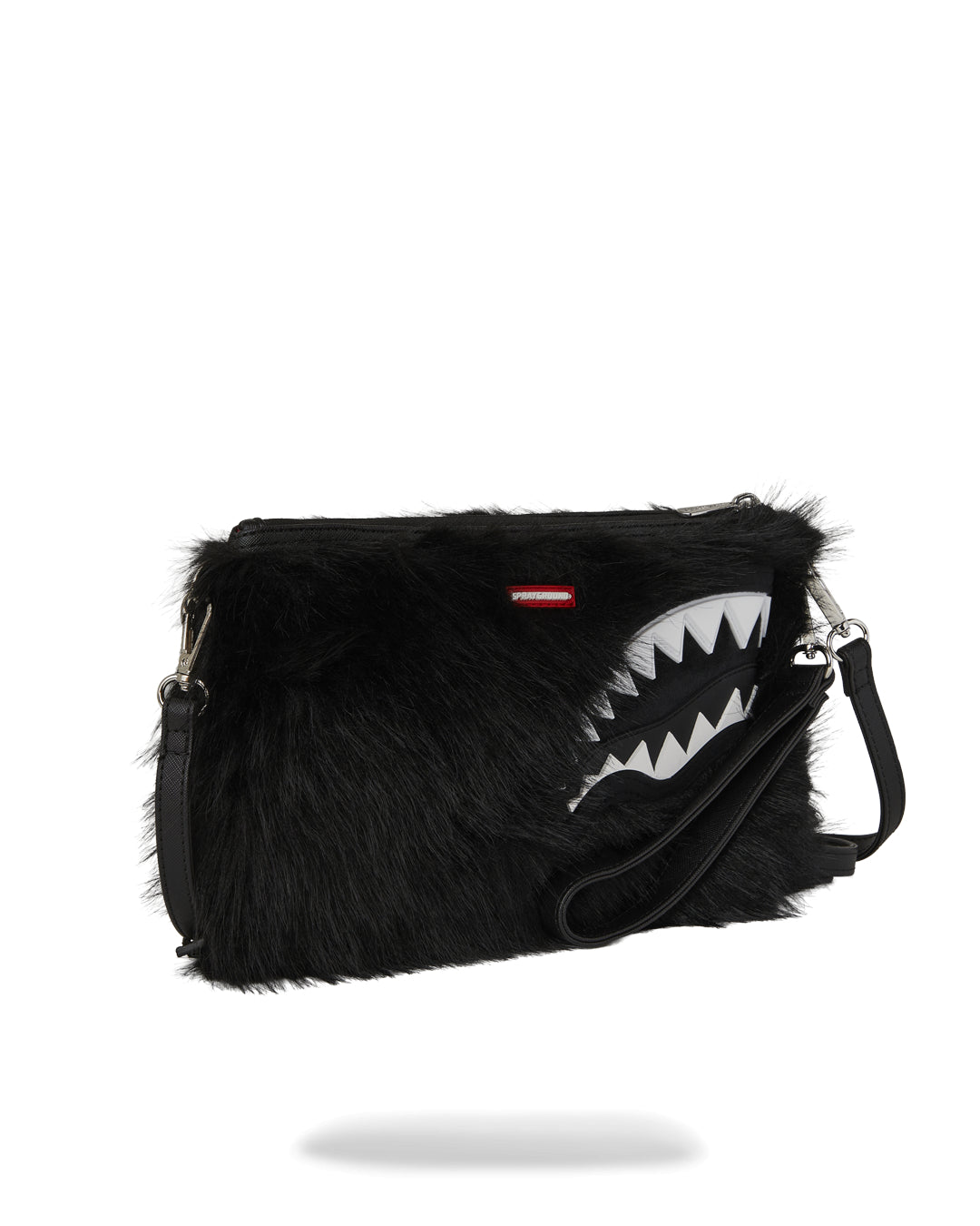 FUR CRAY BLACK CROSSOVER CLUTCH