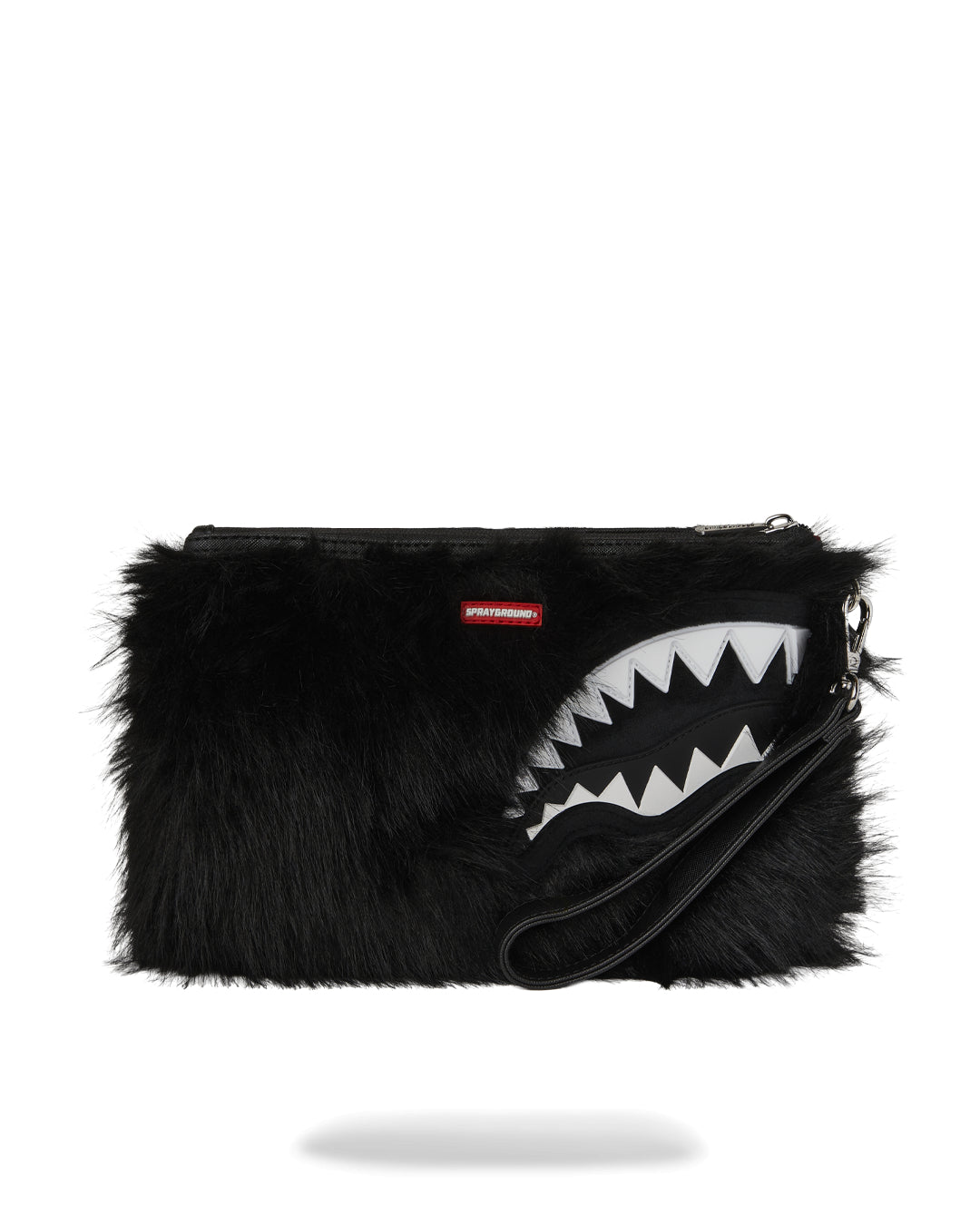 FUR CRAY BLACK CROSSOVER CLUTCH