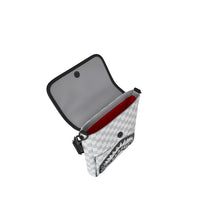 RED STENCIL SHARK MESSENGER BAG